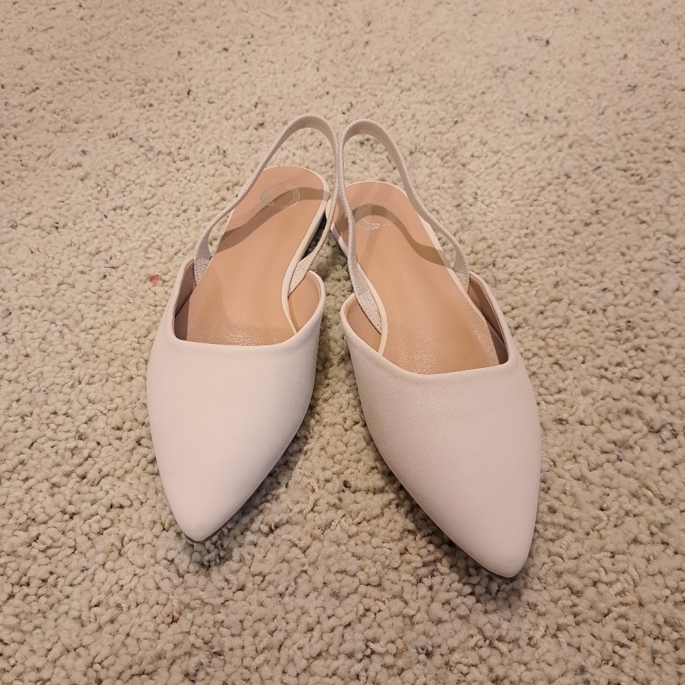 Off-white Slingback Mallorca Flat